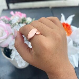 Linawe matte rose gold chunky adjustable women’s ring